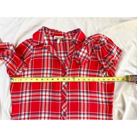 Hester & Orchard button up half sleeve flannel size small - Picture 9 of 11